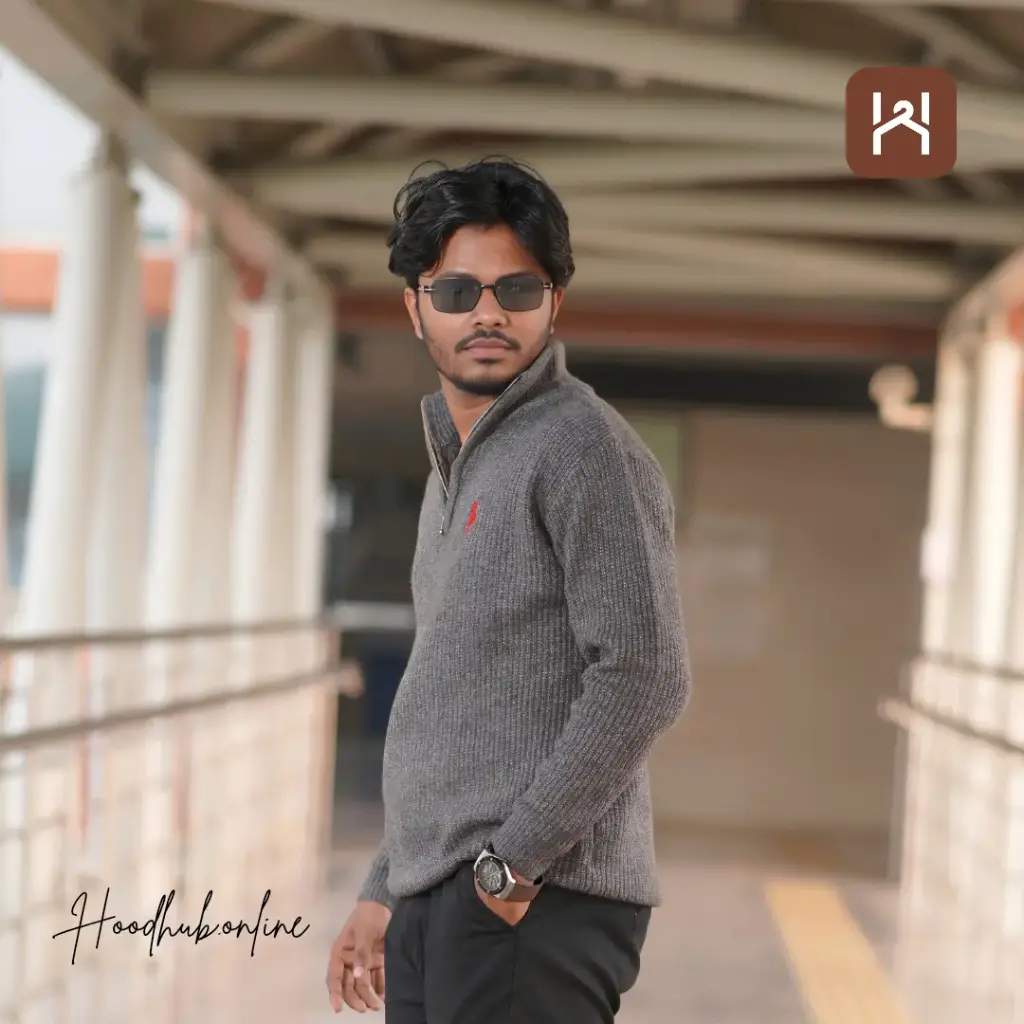 Men's Zipper Sweeter - Dark Gray