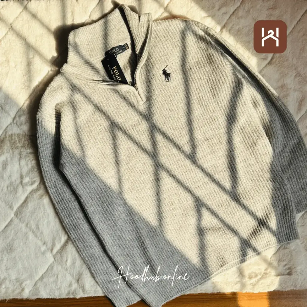 Men's Zipper Sweeter - Light Gray