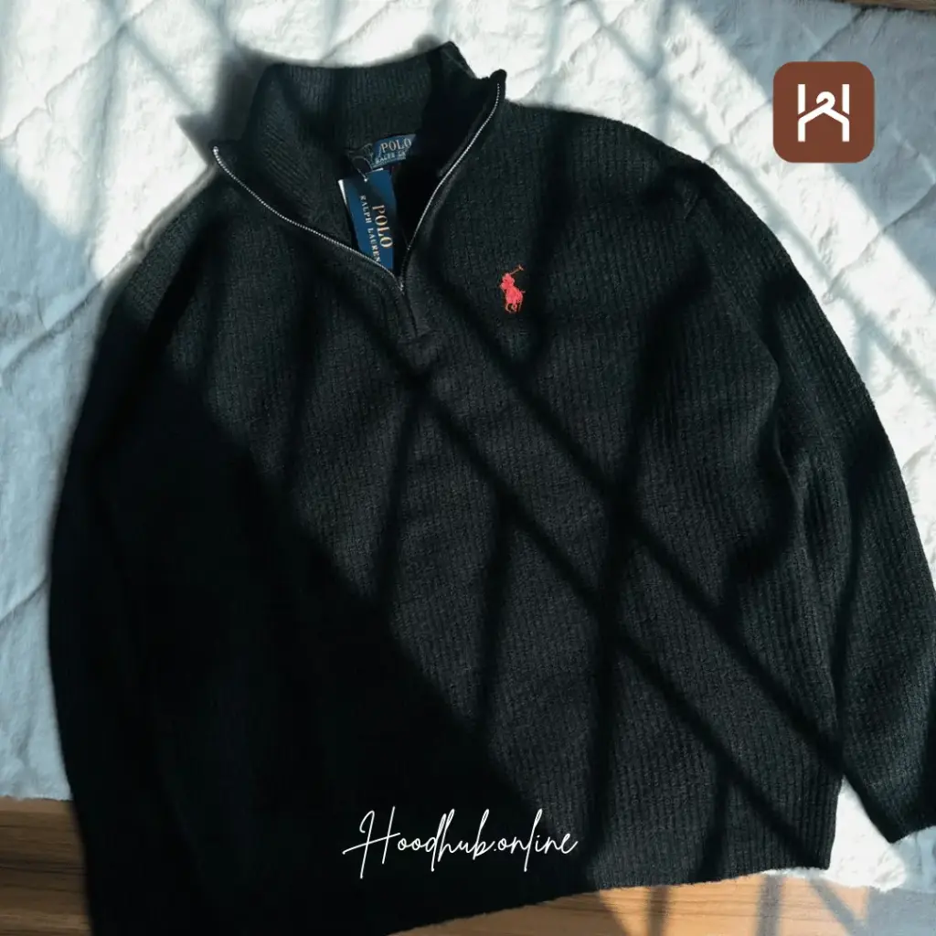 Men's Zipper Sweeter - Black