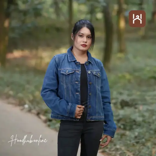 Ladies Denim Jacket 100% Export Quality